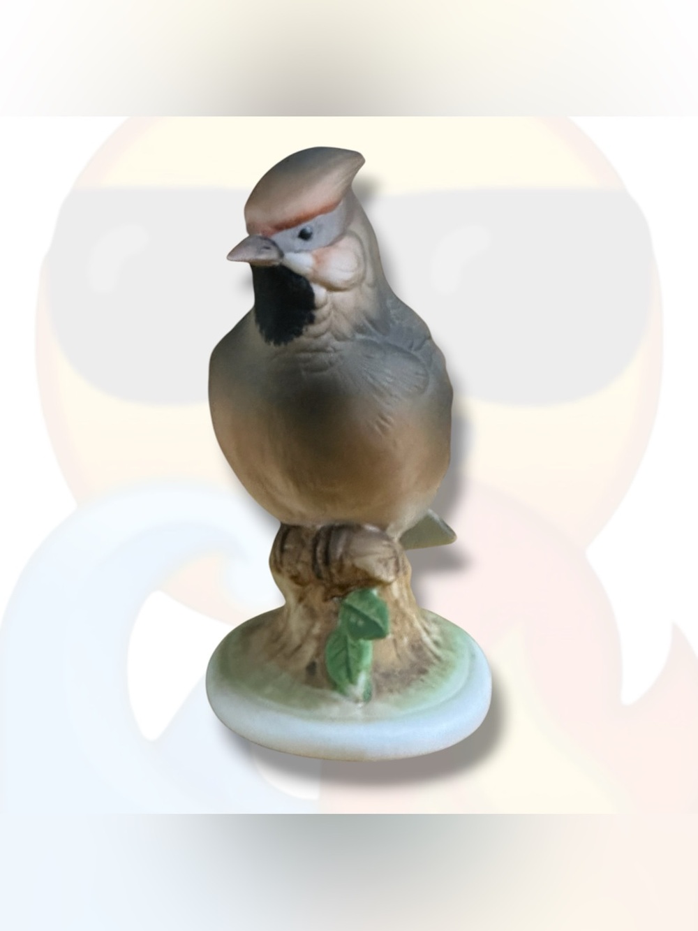 Vintage Lefton China Hand Painted Waxwing Bird Figurine